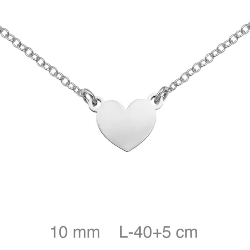 Collar Corazón Plata Ley