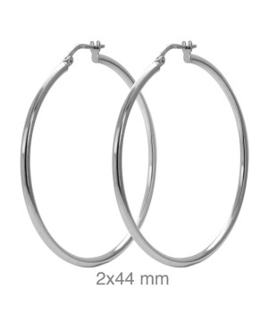 Pendientes Aros 2x44mm Plata Ley