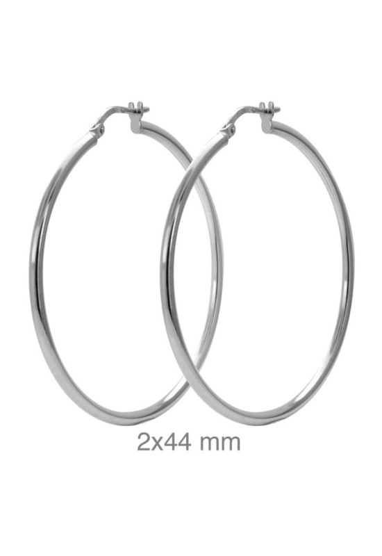 Pendientes Aros 2x44mm Plata Ley