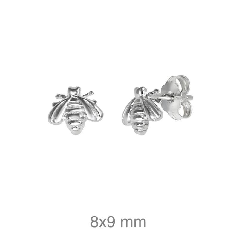 Pendientes Abeja Plata Ley