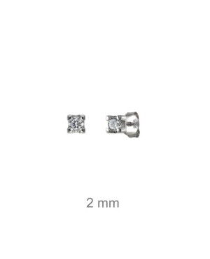 Pendientes Circonita Plata Ley