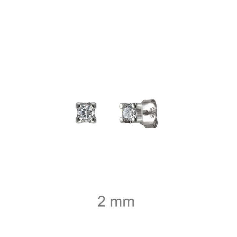 Pendientes Circonita Plata Ley