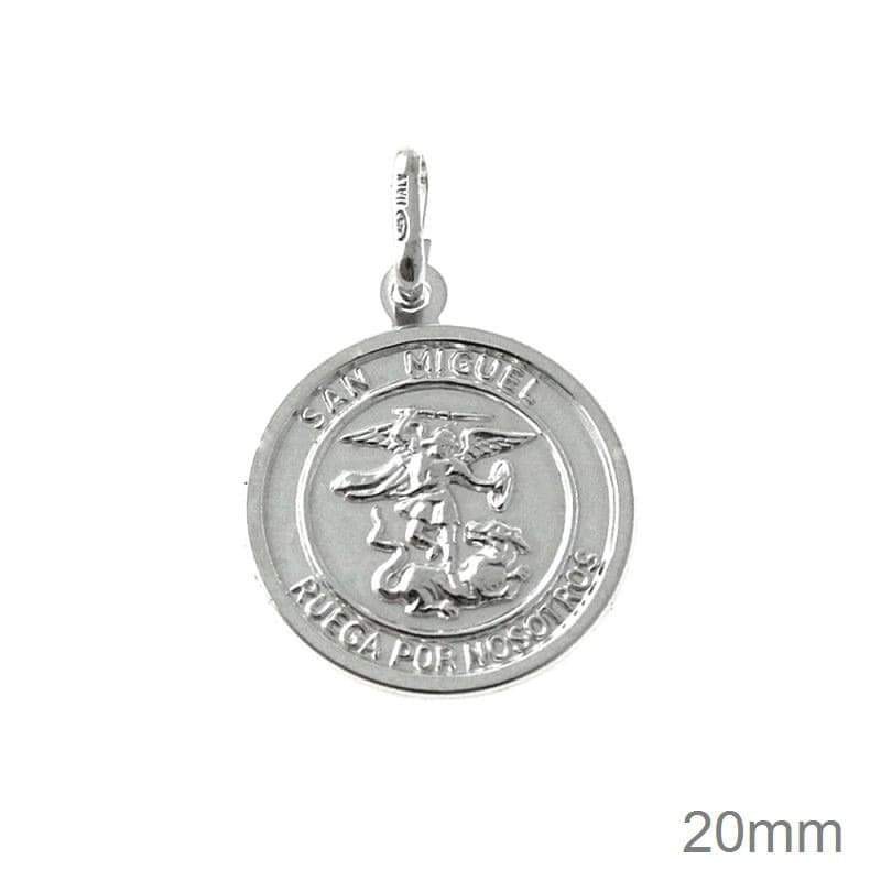 Medalla San Miguel 24mm Plata Ley
