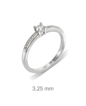 Anillo Compromiso de Plata Ley