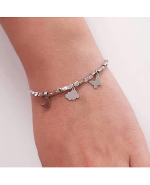 Pulsera Charms de Plata Ley