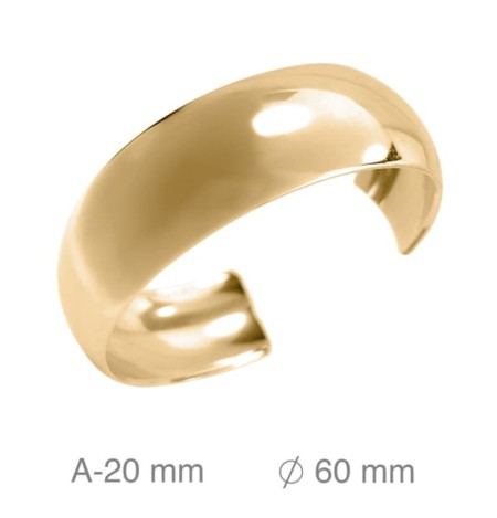 Brazalete Ancho de Acero Dorado