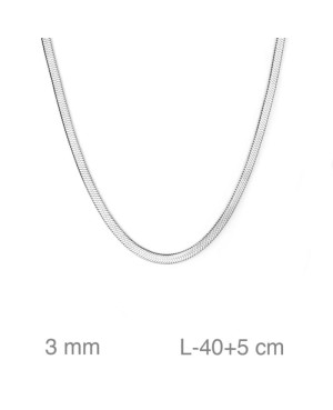 Gargantilla Plana 40+5cm Acero