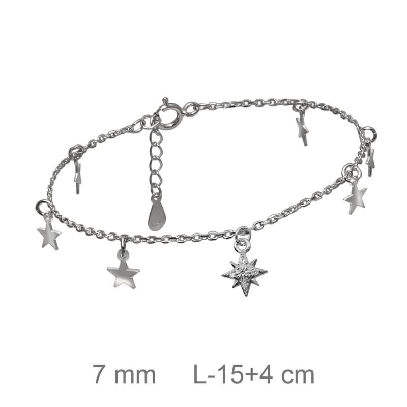 Pulsera Estrella Polar de Plata Ley