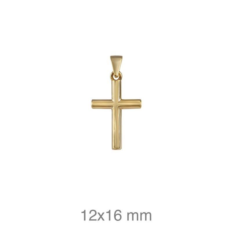 Cruz de Plata Ley con Baño de Oro