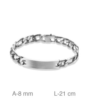 Pulsera de acero con Placa