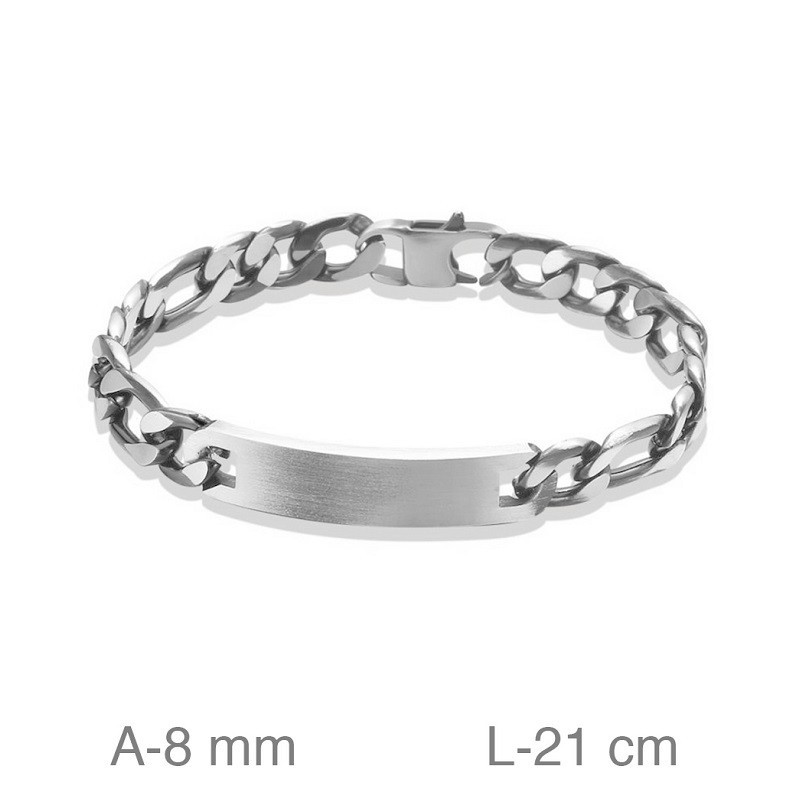 Pulsera de acero con Placa