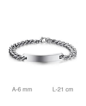 Pulsera de acero con Placa