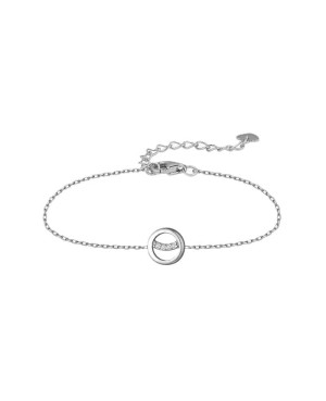 Pulsera Circulo Smile con Circonitas 5A de Plata Ley