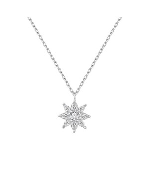 Collar Elegance con Circonitas 5A Talla Brillante de Plata Ley