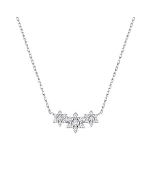 Collar Elegance con Circonitas 5A Talla Brillante de Plata Ley