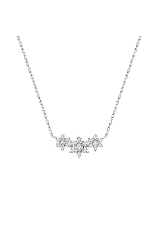 Collar Elegance con Circonitas 5A Talla Brillante de Plata Ley