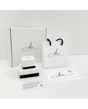 Pendientes Twin con Circonitas 5A de Plata Ley