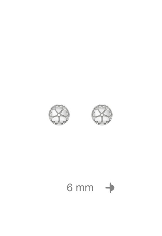 Pendientes Corazones de Rosca en Plata Ley