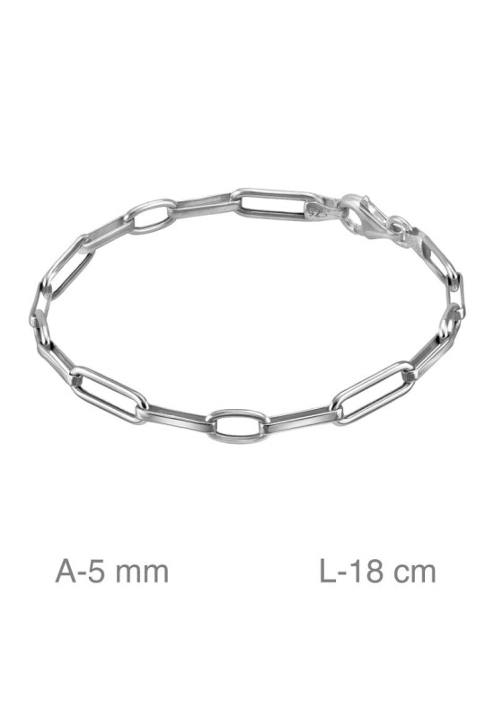 Pulsera de Eslabones Plata Ley