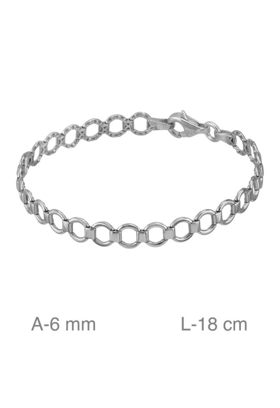 Pulsera de Aros Plata Ley