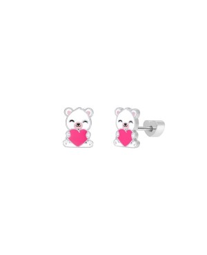 Pendientes Osito Marea Girls D04001/AJ Plata Ley