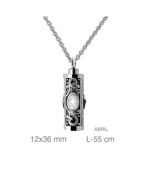 Cadena y Porta Cenizas en Acero con Circonita