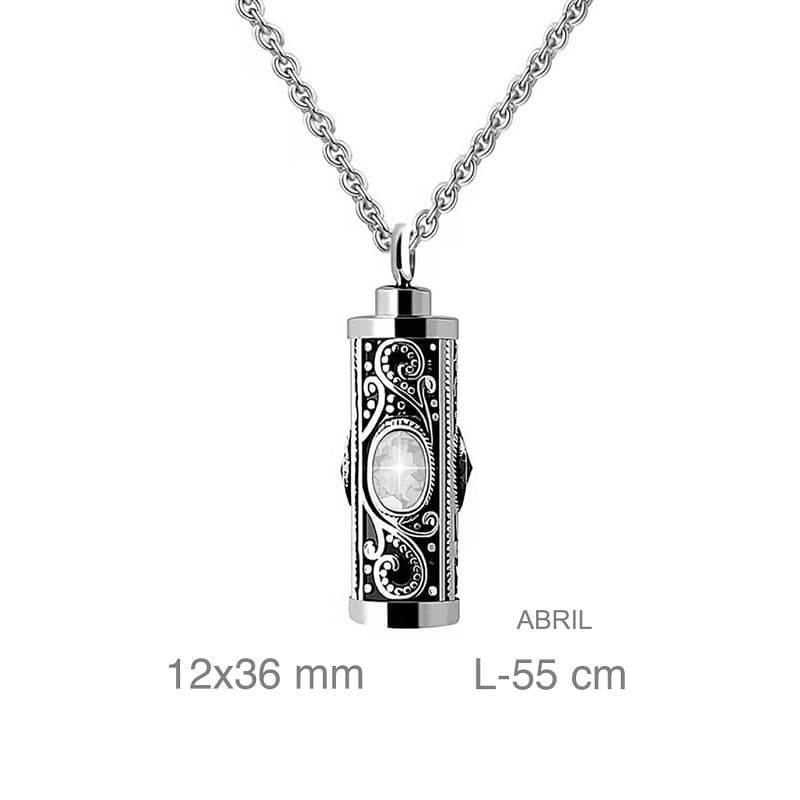 Cadena y Porta Cenizas en Acero con Circonita