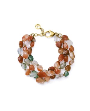 Pulsera Viceroy de Acero Dorado y Piedras Naturales 75410P01011