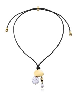 Collar Viceroy de Acero Bicolor y Perla 15187C01012