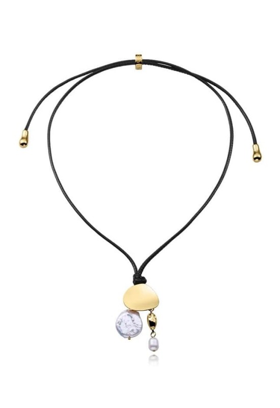 Collar Viceroy de Acero Bicolor y Perla 15187C01012