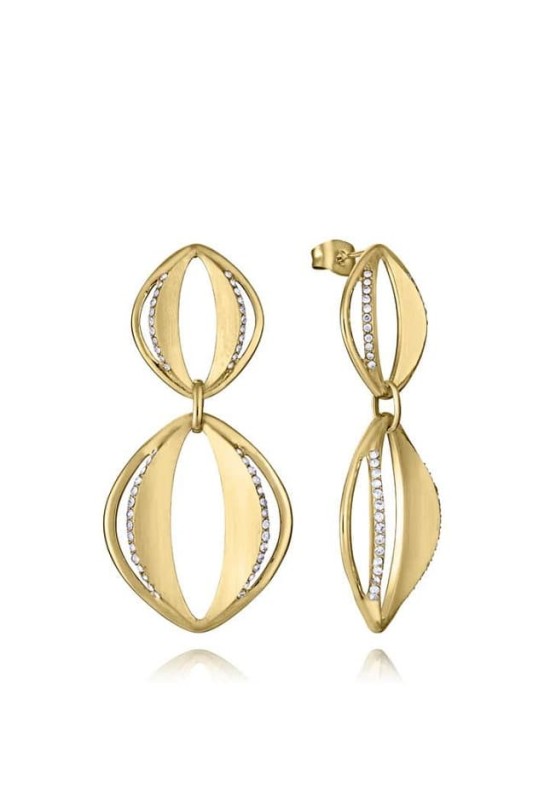 Pendientes Viceroy de Acero Dorado con Circonitas 15191E01012
