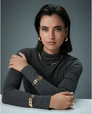 Collar Viceroy Rígido de Acero Dorado 75421C01012