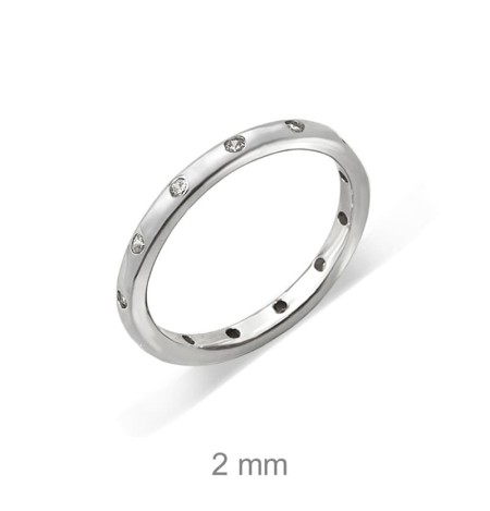 Mini Anillo con Circonitas de Plata Ley