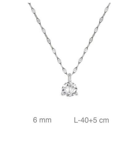 Collar con Circonita en Plata Ley