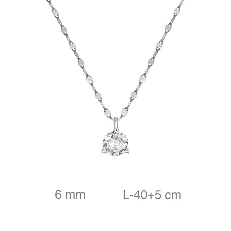 Collar con Circonita en Plata Ley