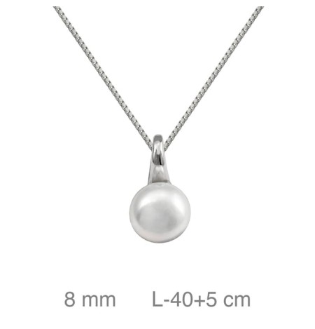 Collar con Perla de Plata Ley