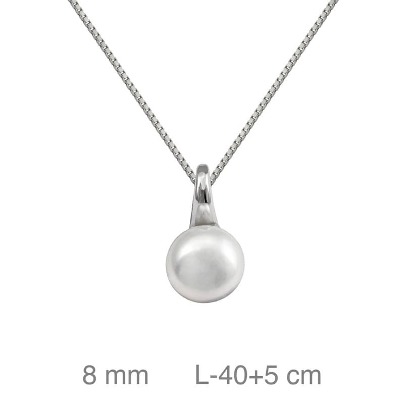 Collar con Perla de Plata Ley