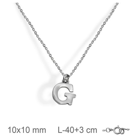 Collar con Letra de Plata Ley