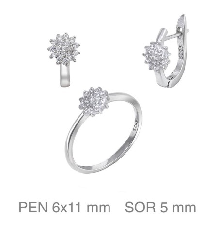 Conjunto Comunión Circonitas Plata Ley