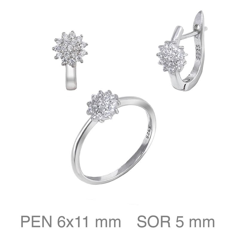 Conjunto Comunión Circonitas Plata Ley