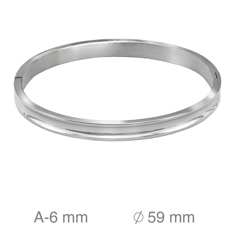 Brazalete de Ondas en Acero