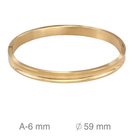 Brazalete de Acero Dorado
