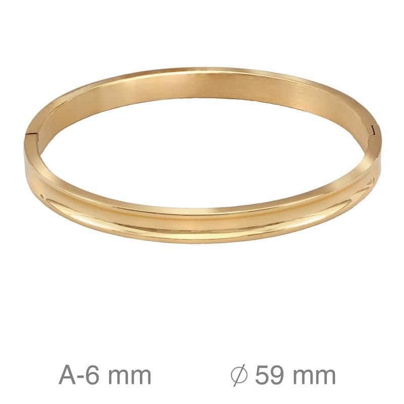 Brazalete de Acero Dorado
