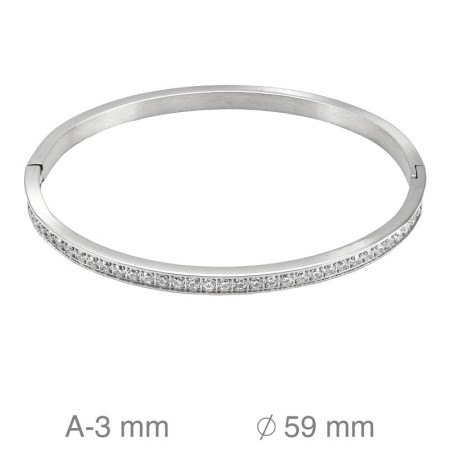 Brazalete de Acero Riviere con Circonitas