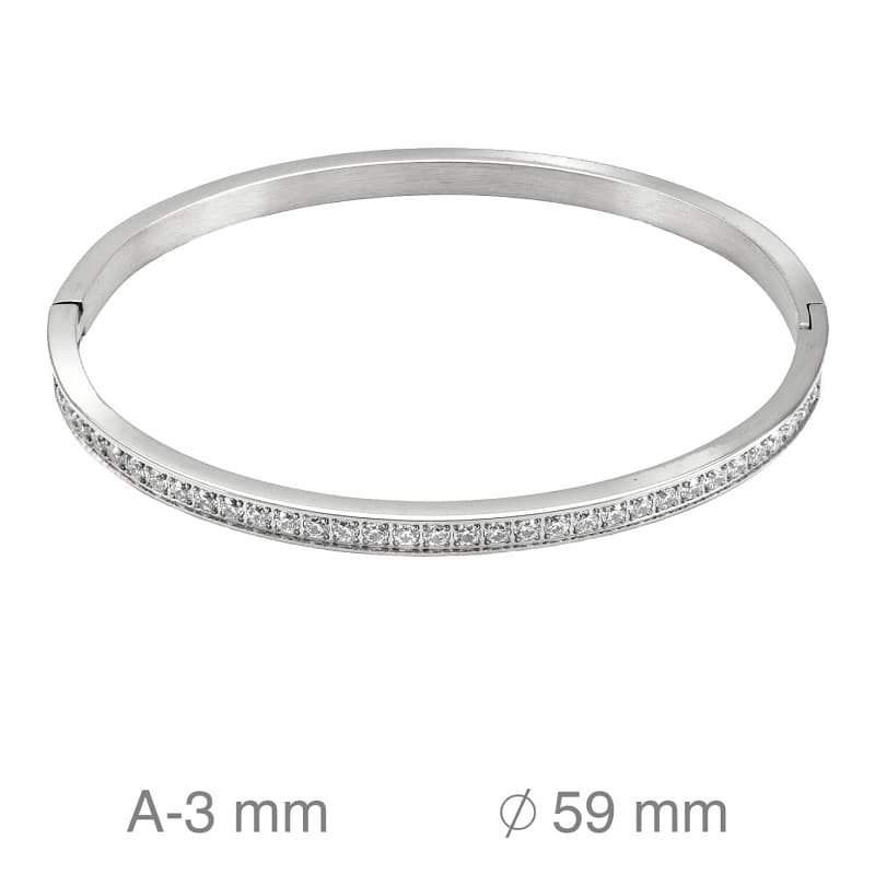 Brazalete de Acero Riviere con Circonitas