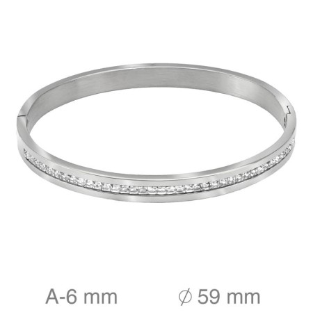Brazalete de Acero Riviere con Circonitas