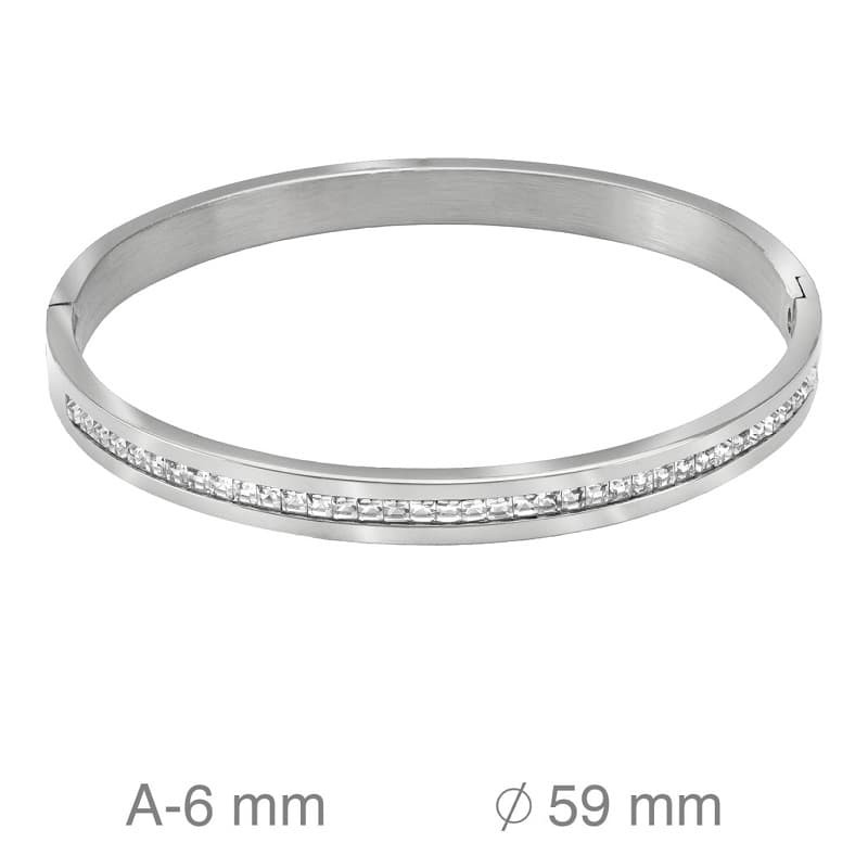 Brazalete de Acero Riviere con Circonitas