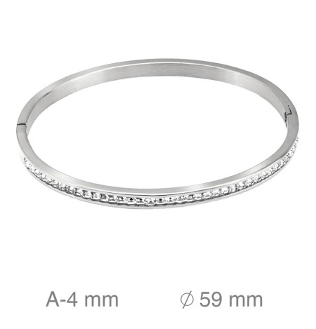 Brazalete de Acero Riviere con Circonitas