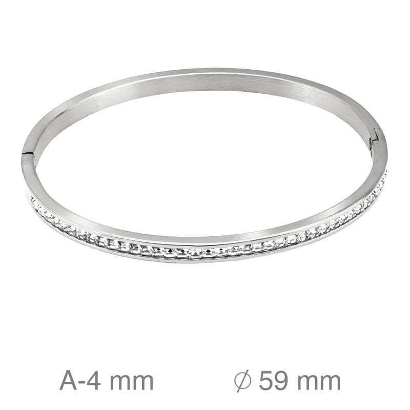Brazalete de Acero Riviere con Circonitas