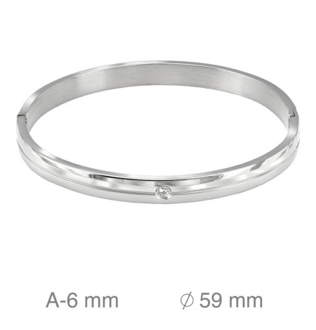 Brazalete de Acero Riviere con Circonita